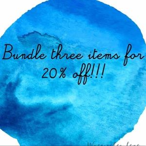 Bundle three items for 20% off